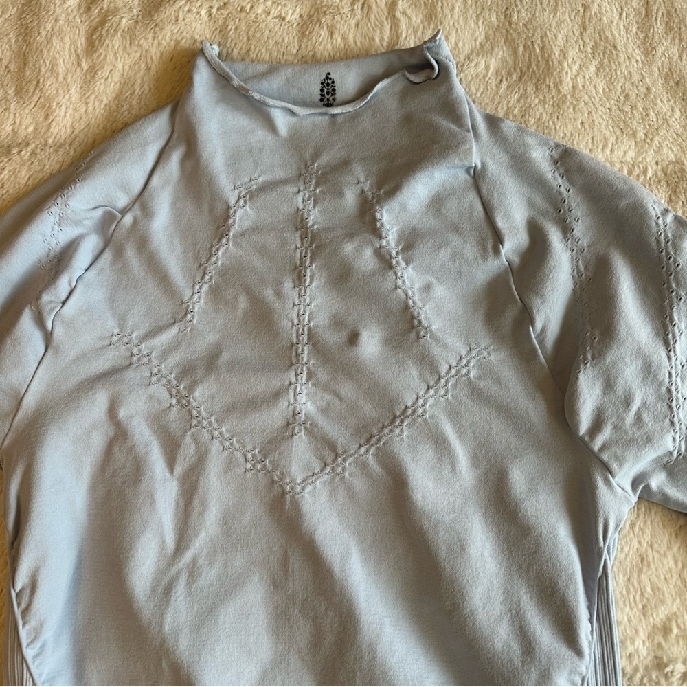 NWOT Free People Good Karma High Neck Layer Crop Top, M/L - Picture 6 of 12